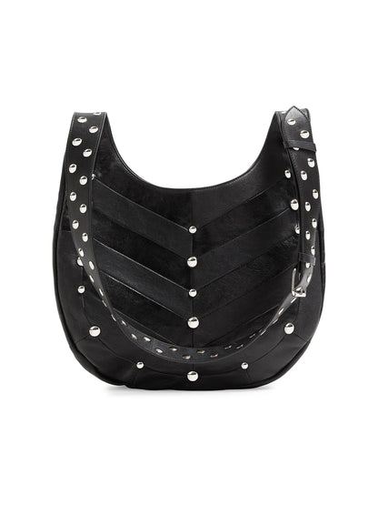 Valentino Garavani Hoboho Hobo Bag in Chevron Pattern Nappa Leather with Studs