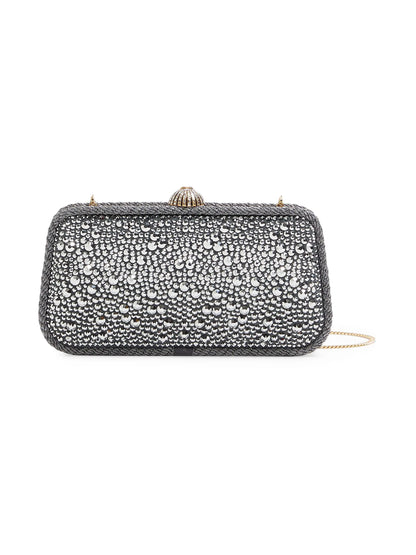 Valentino Garavani Carry Secrets Minaudiere Clutch with Rhinestones