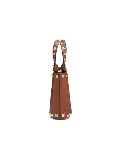 Valentino Garavani Mini Rockstud Top Handle Bag in Grainy Calfskin