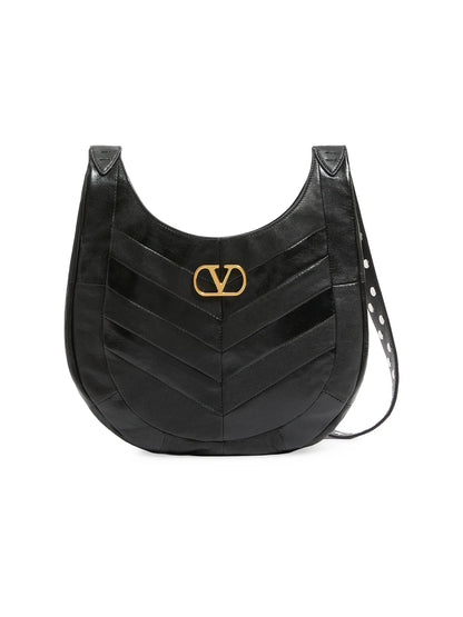 Valentino Garavani Hoboho Small Hobo Bag in Chevron-Patterned Nappa Leather