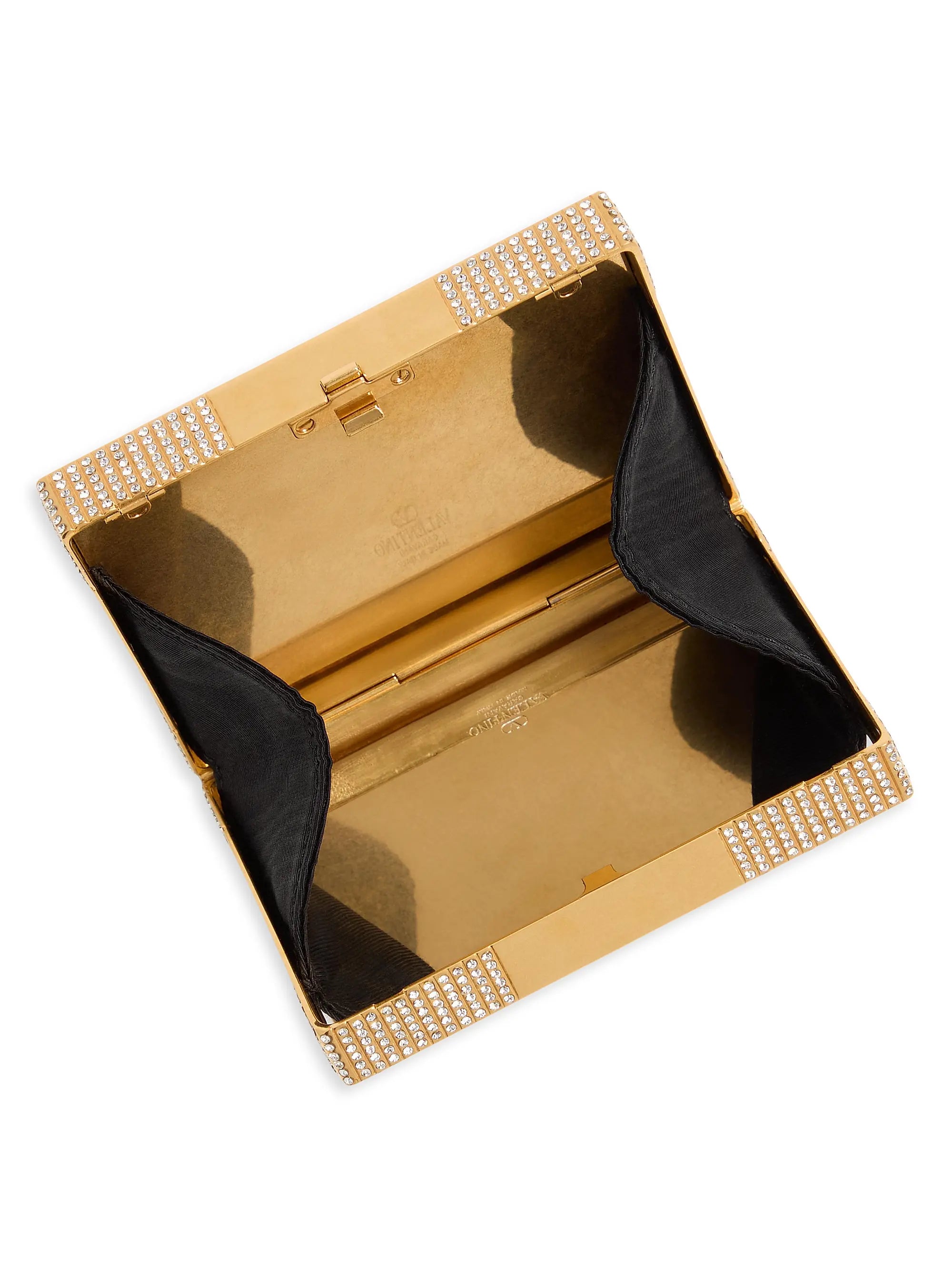 Valentino Garavani Minaumorphe Minaudière Clutch in Metal with Swarovski® Crystals
