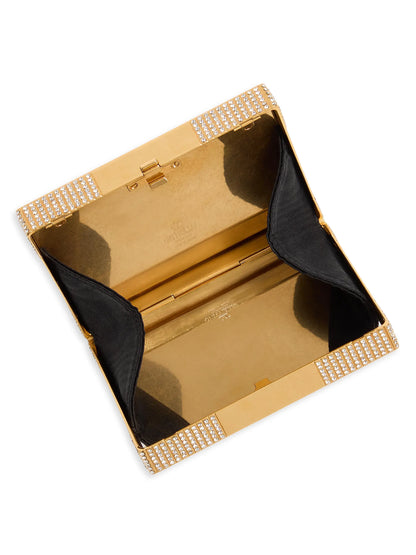 Valentino Garavani Minaumorphe Minaudière Clutch in Metal with Swarovski® Crystals