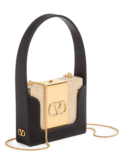Valentino Garavani Minaumorphe Minaudière Clutch in Metal with Swarovski® Crystals