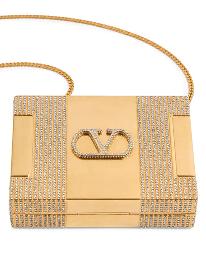 Valentino Garavani Minaumorphe Minaudière Clutch in Metal with Swarovski® Crystals