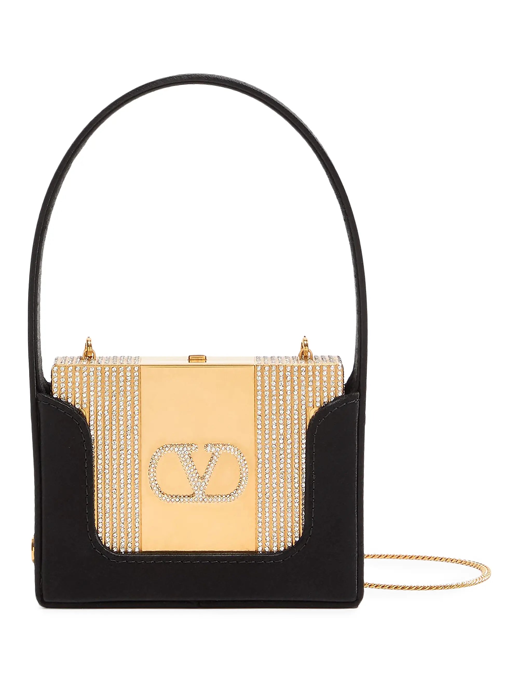 Valentino Garavani Minaumorphe Minaudière Clutch in Metal with Swarovski® Crystals