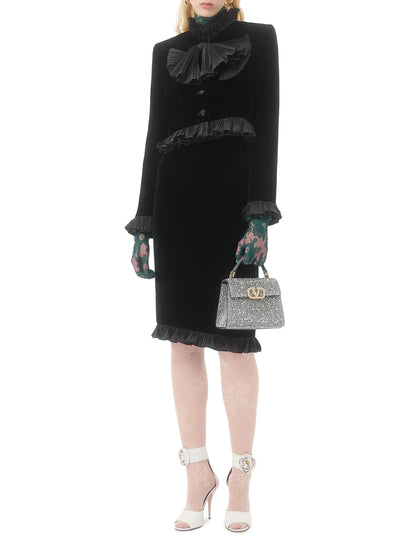 Valentino Garavani VSling Mini Top Handle Bag with Rhinestones and Jewel Logo