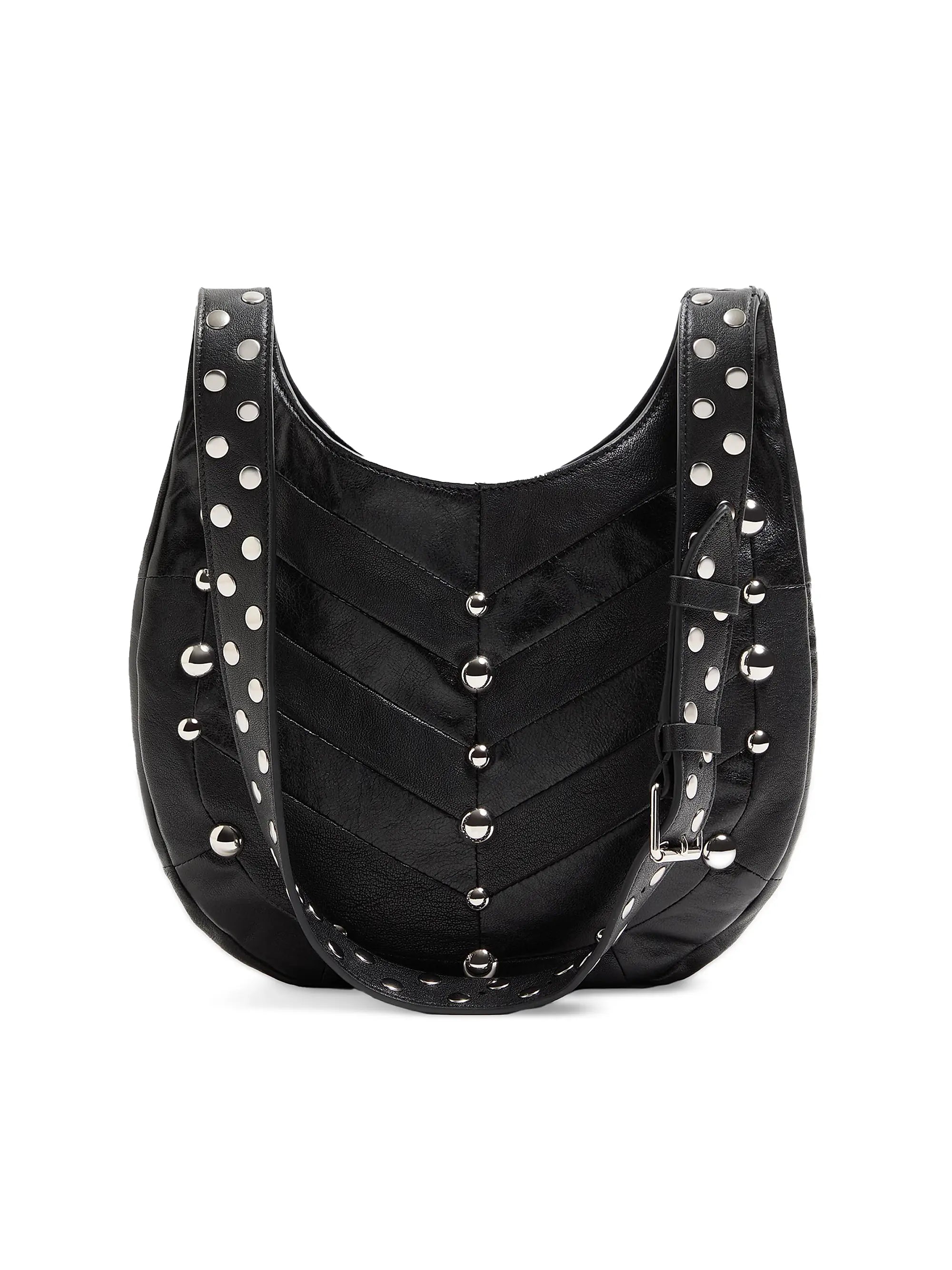 Valentino Garavani Hoboho Small Nappa Leather Hobo Bag with Chevron Pattern