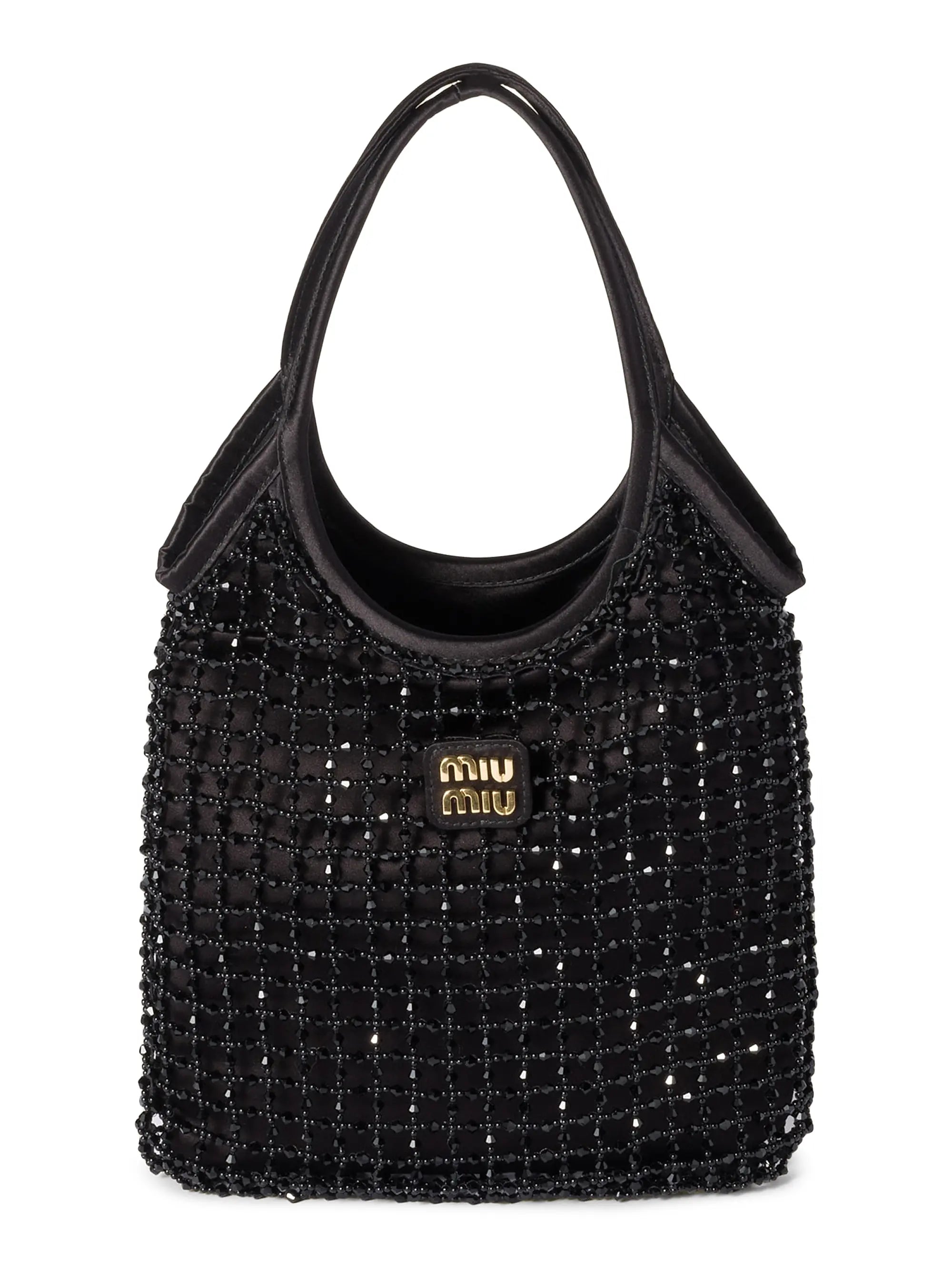 Miu Miu Ivy Beaded Duchesse Shoulder Bag