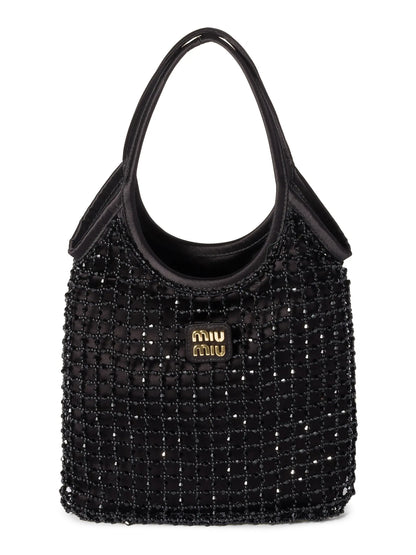 Miu Miu Ivy Beaded Duchesse Shoulder Bag