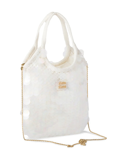 Miu Miu Ivy Sequin Mesh Shoulder Bag