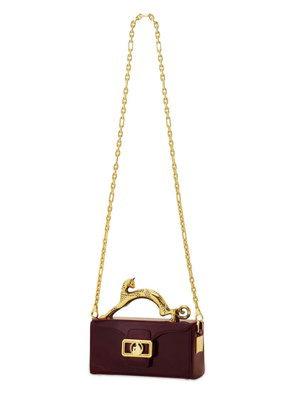 Lanvin Pencil Cat Nano Patent Leather Crossbody Bag