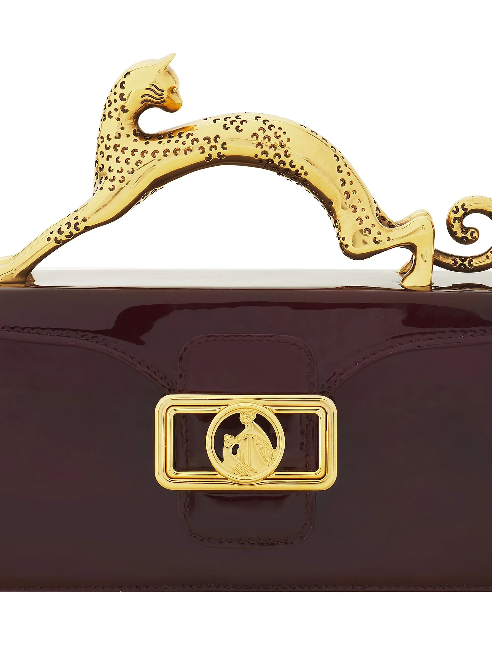 Lanvin Pencil Cat Nano Patent Leather Crossbody Bag