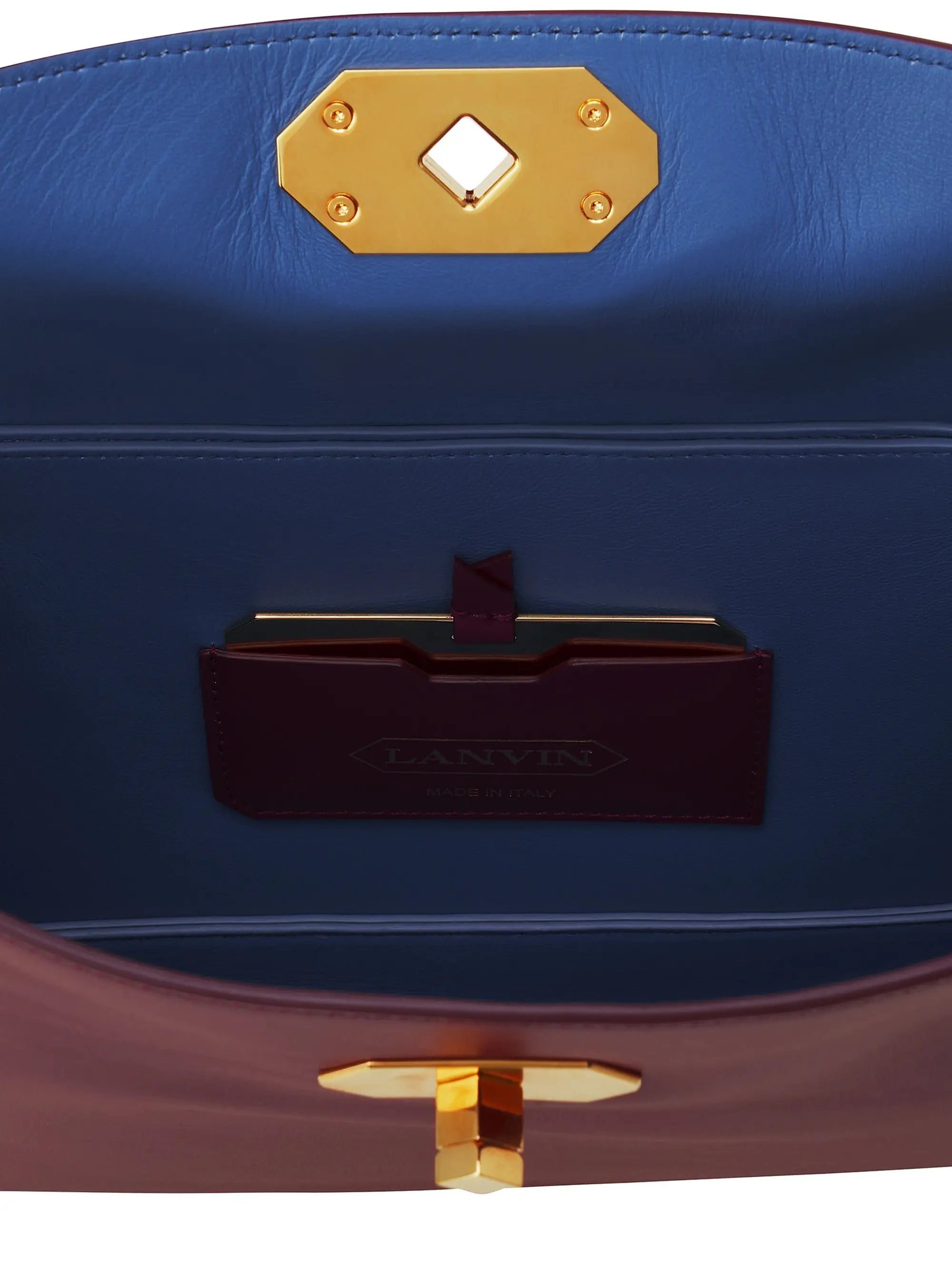 Lanvin Compagnon Asymmetrical Crossbody Bag in Leather