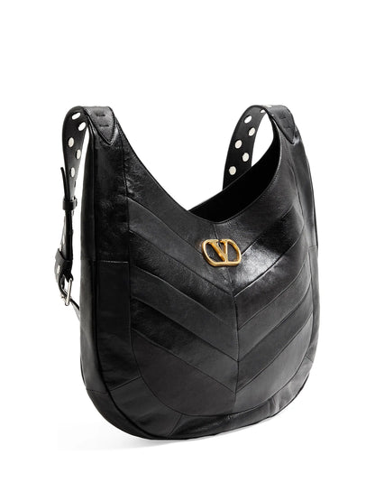 Valentino Garavani Hoboho Shoulder Bag in Nappa Leather with Chevron Pattern