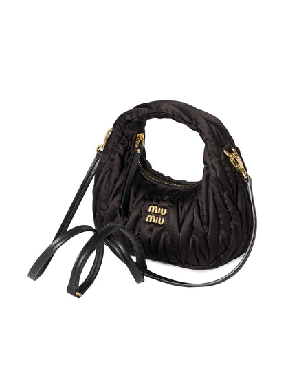 Miu Miu Wander Matelassé Silk Mini Top Handle Bag