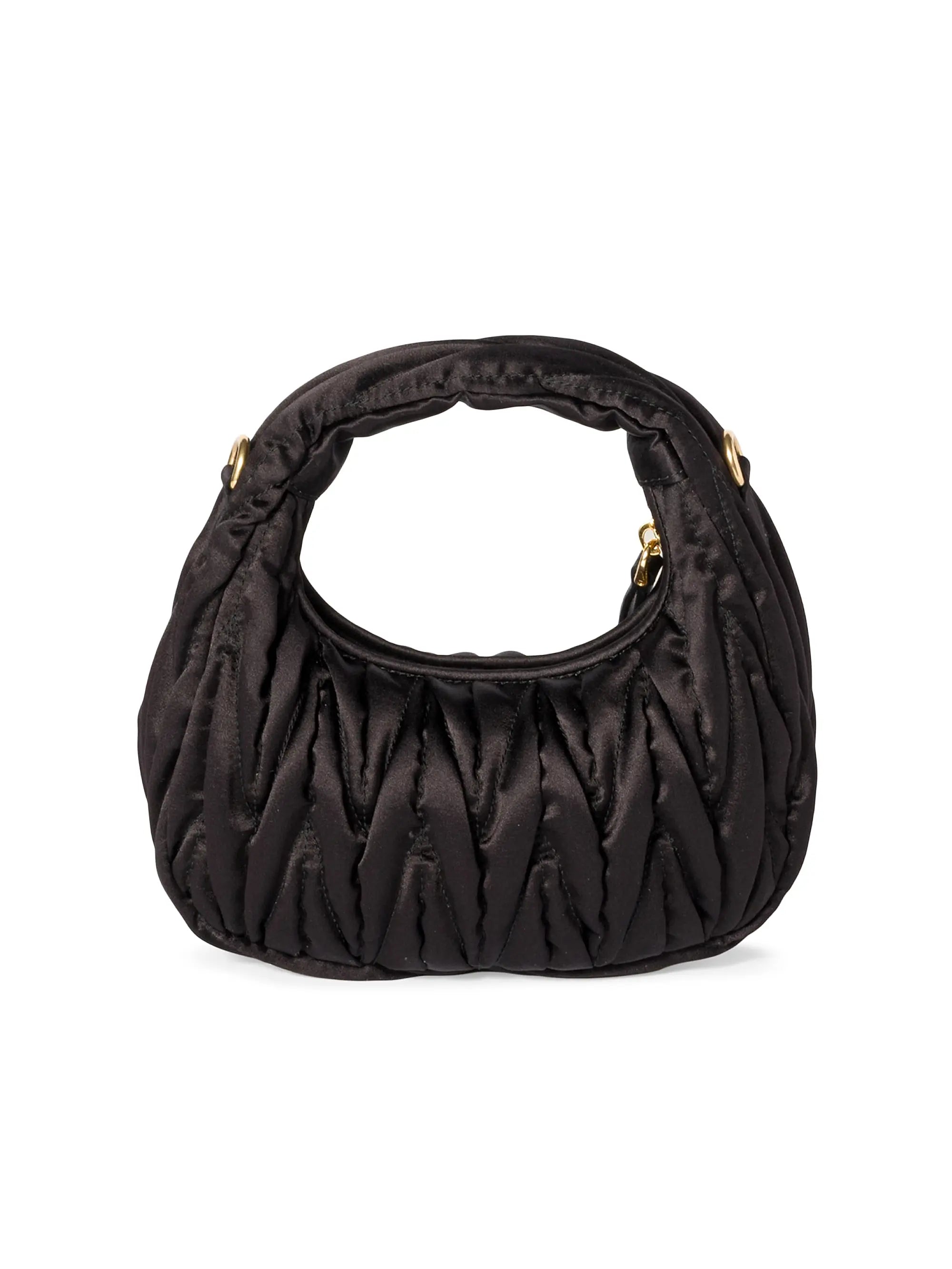 Miu Miu Wander Matelassé Silk Mini Top Handle Bag