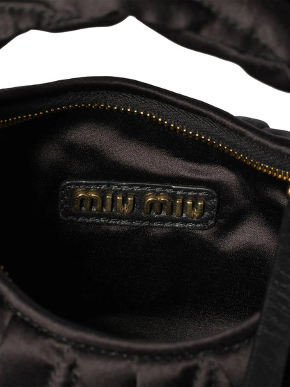 Miu Miu Wander Matelassé Silk Mini Top Handle Bag