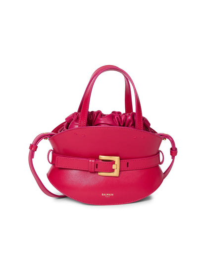 Balmain Mini Shuffle Leather Top Handle Bag