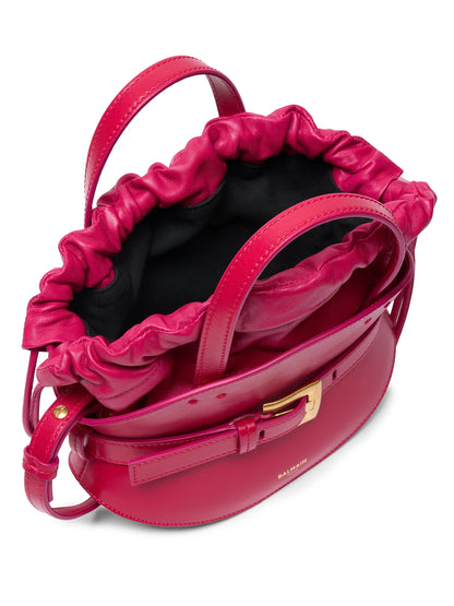 Balmain Mini Shuffle Leather Top Handle Bag