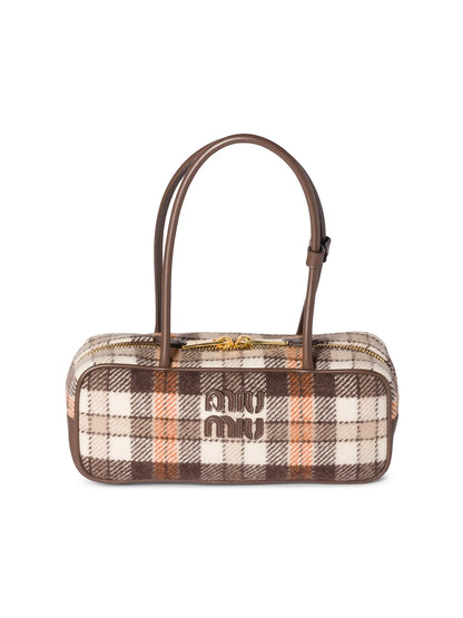 Miu Miu Beau Plaid Top Handle Bag