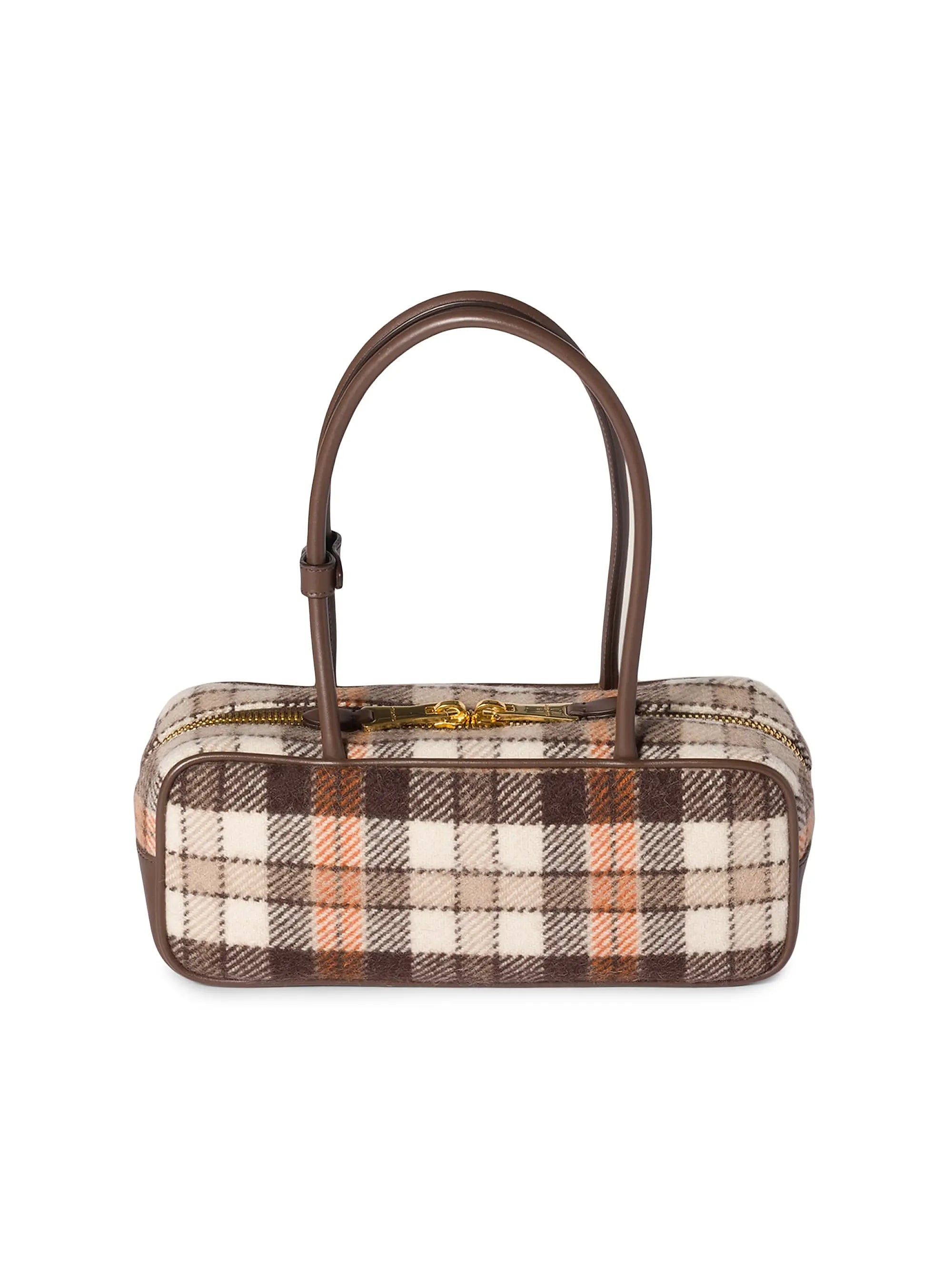 Miu Miu Beau Plaid Top Handle Bag