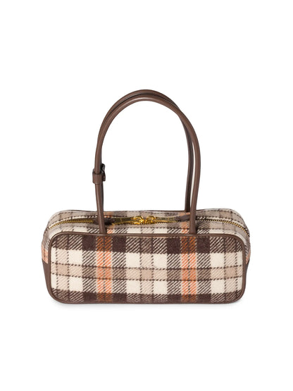 Miu Miu Beau Plaid Top Handle Bag