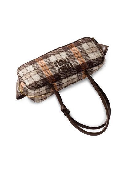 Miu Miu Beau Plaid Top Handle Bag