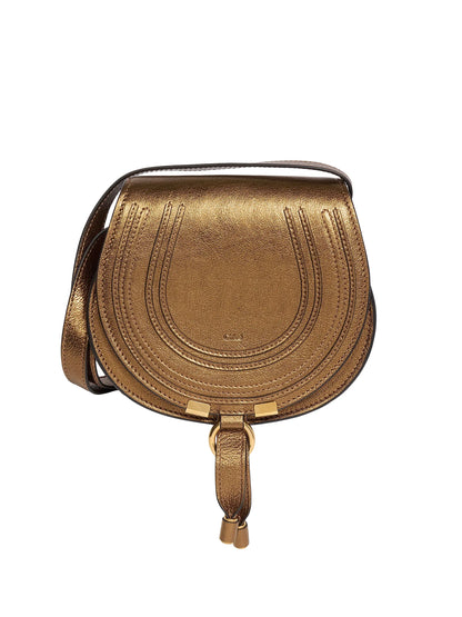 Chloé Marcie Small Metallized Leather Crossbody