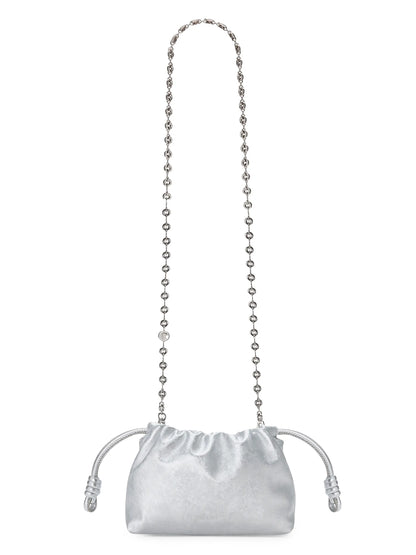 LOEWE Mini Flamenco Metallic Leather Clutch