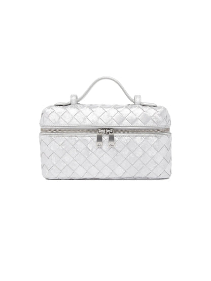 Bottega Veneta Bang Bang Metallic Satin Leather Vanity Case