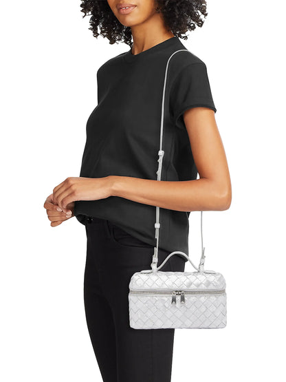 Bottega Veneta Bang Bang Metallic Satin Leather Vanity Case