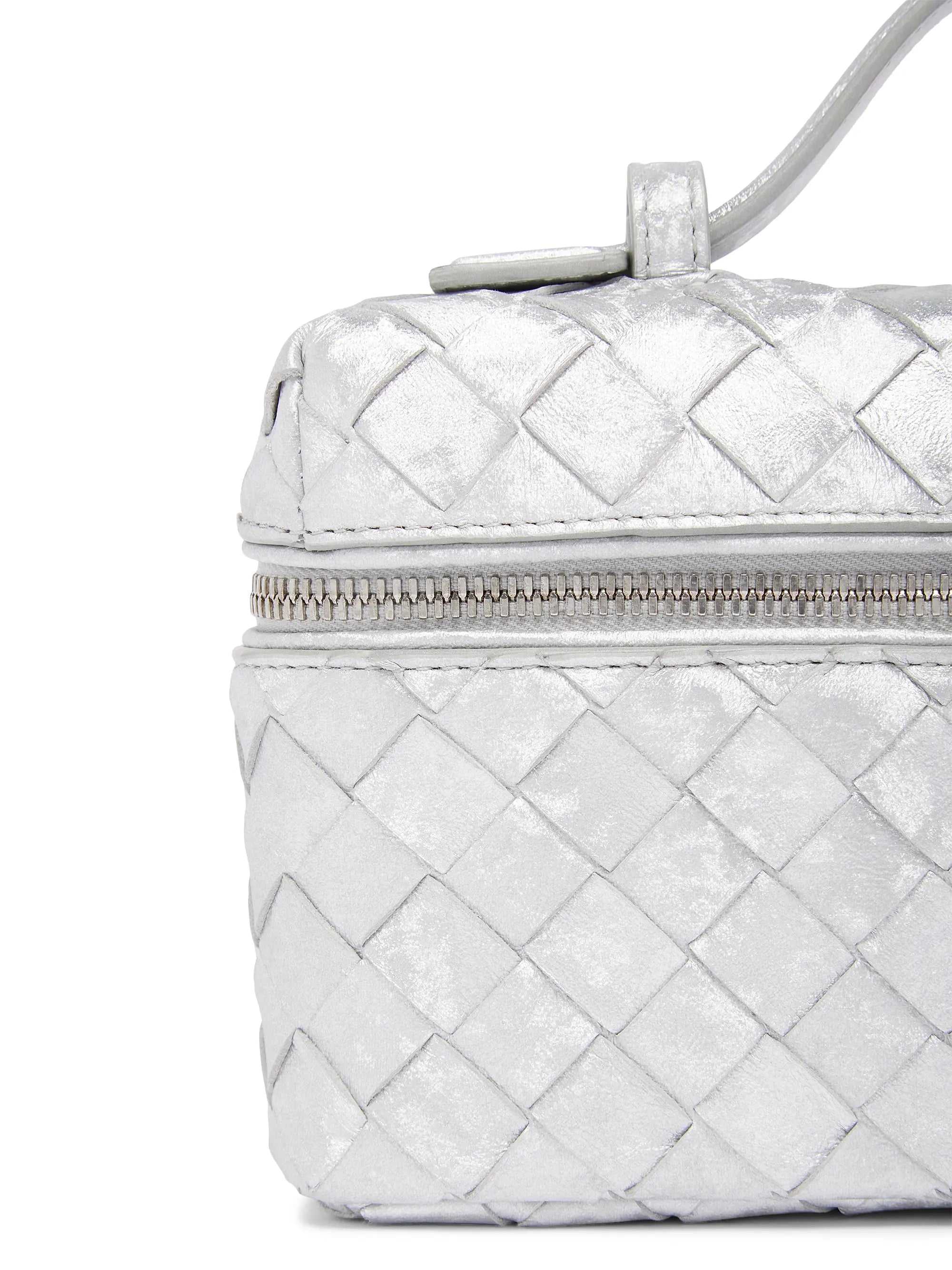 Bottega Veneta Bang Bang Metallic Satin Leather Vanity Case