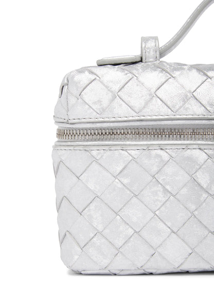 Bottega Veneta Bang Bang Metallic Satin Leather Vanity Case