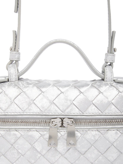 Bottega Veneta Bang Bang Metallic Satin Leather Vanity Case