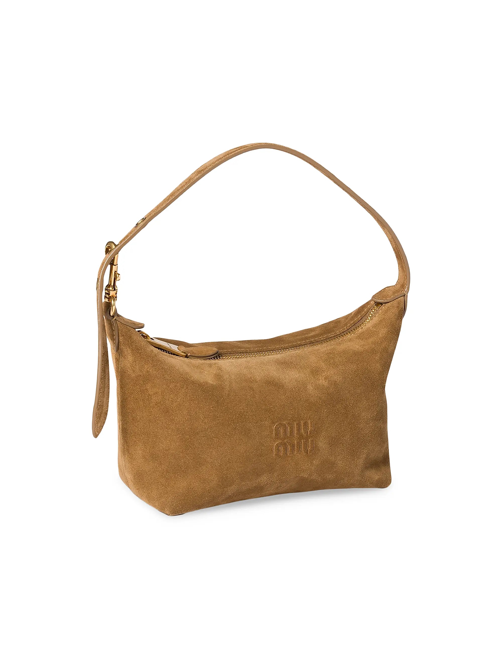 Miu Miu Suede Pouch Top Handle Bag