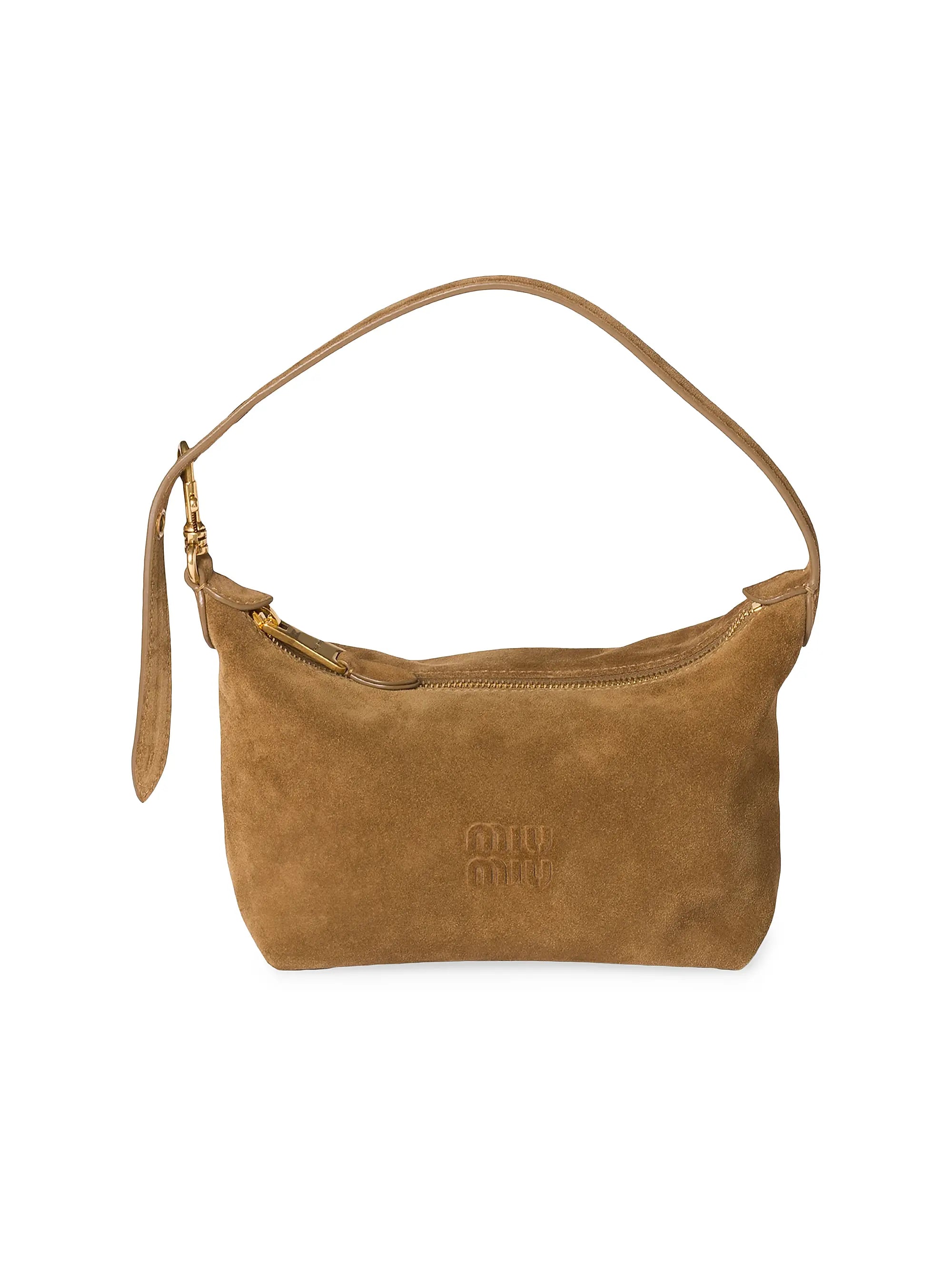 Miu Miu Suede Pouch Top Handle Bag