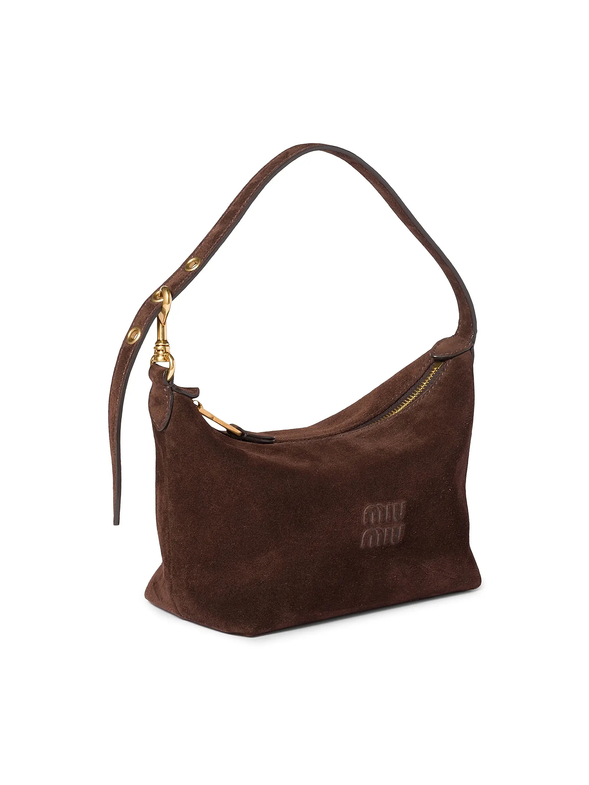 Miu Miu Suede Pouch Top Handle Bag