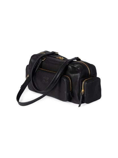 Miu Miu Pocket Washed Nappa Leather Shoulder Bag