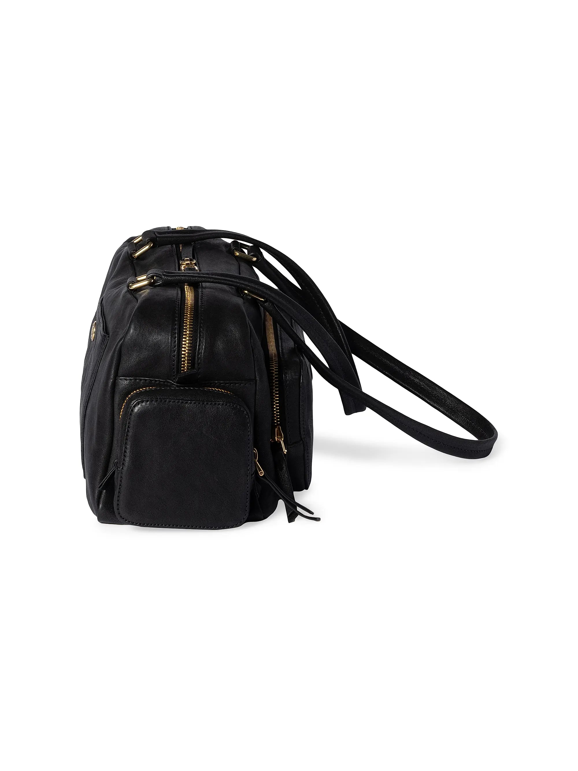 Miu Miu Pocket Washed Nappa Leather Shoulder Bag
