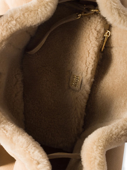 Miu Miu Aventure Shearling Tote Bag
