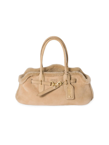 Miu Miu Aventure Shearling Tote Bag