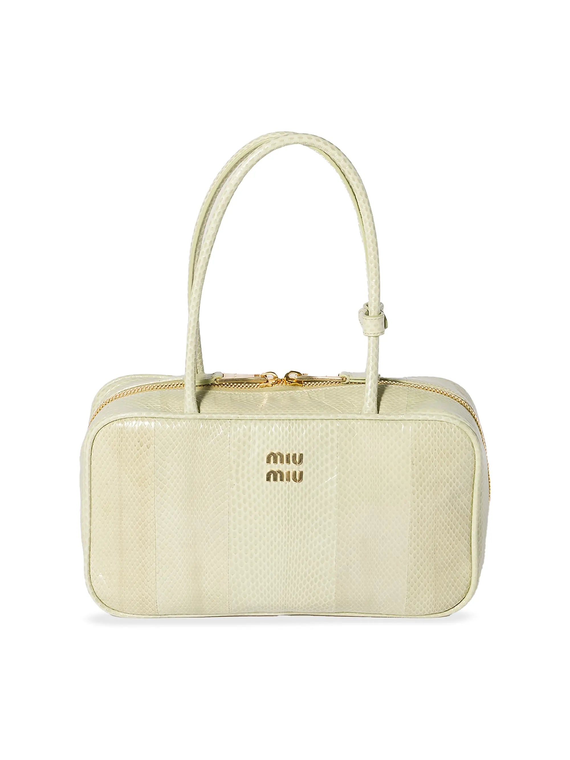 Miu Miu Beau Ayers Leather Top Handle Bag