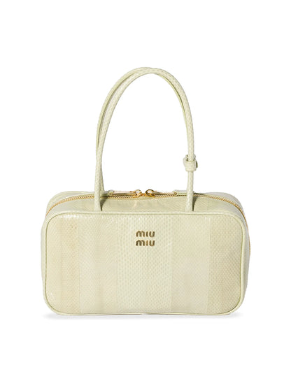 Miu Miu Beau Ayers Leather Top Handle Bag