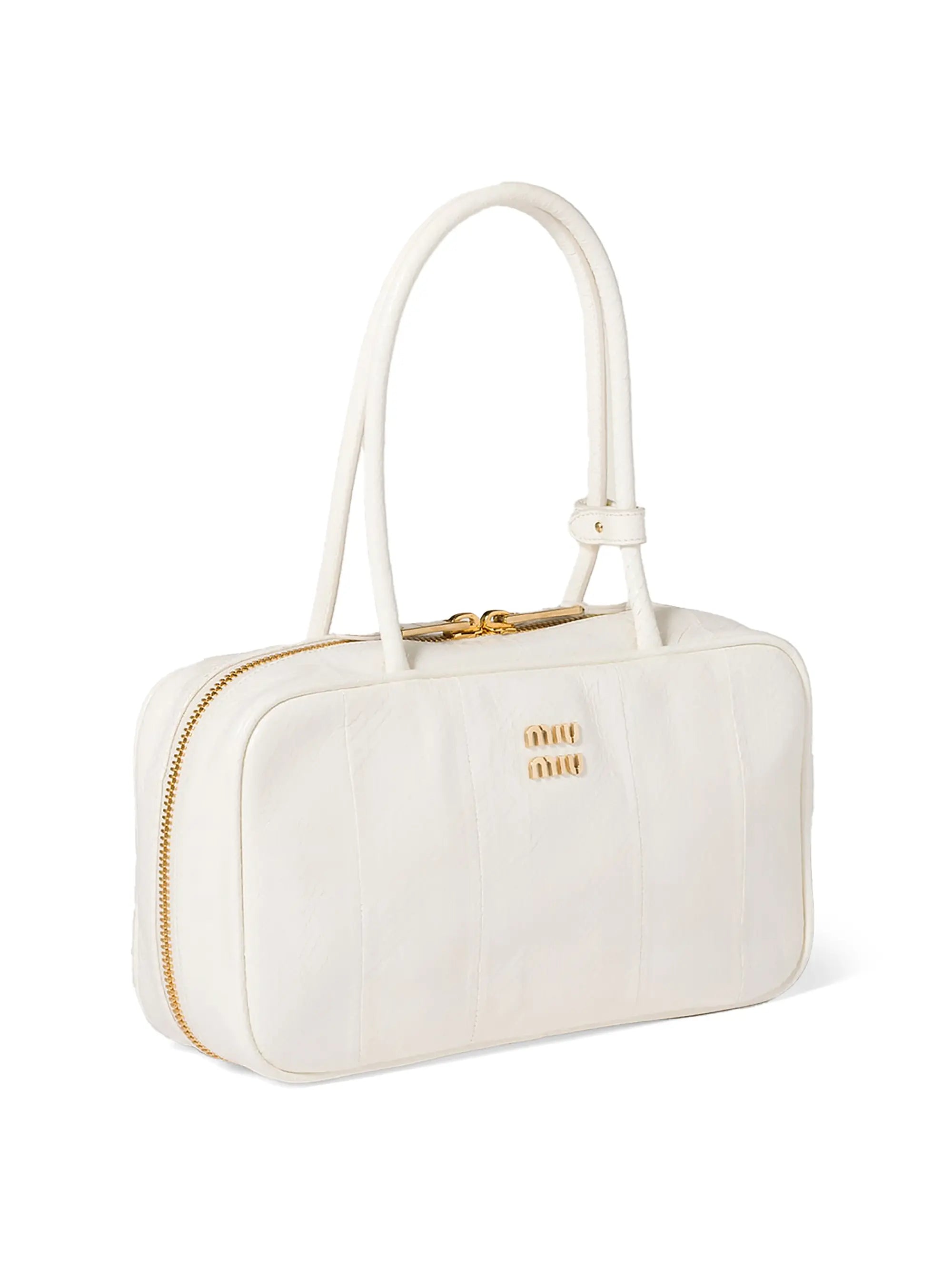 Miu Miu Beau Ayers Leather Top Handle Bag