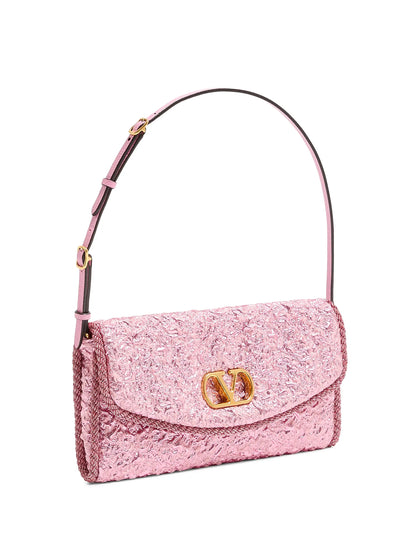 Valentino Garavani Devain Small Shoulder Bag in Cloqué Jacquard Fabric