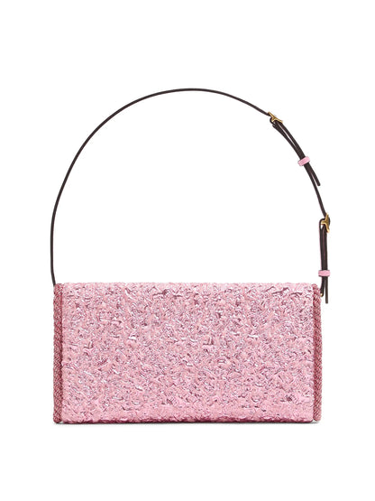 Valentino Garavani Devain Small Shoulder Bag in Cloqué Jacquard Fabric