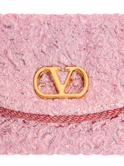 Valentino Garavani Devain Small Shoulder Bag in Cloqué Jacquard Fabric
