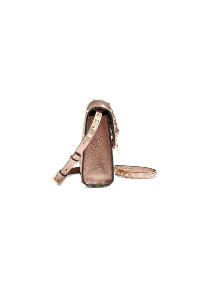 Valentino Garavani Rockstud Small Crossbody Bag in Laminated Grainy Calfskin Leather