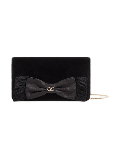 Valentino Garavani VLogo Signature Mini Velvet Shoulder Bag