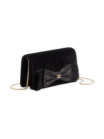 Valentino Garavani VLogo Signature Mini Velvet Shoulder Bag